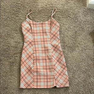 Forever 21 Orange and White Slip Mini Dress